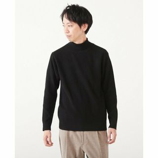 メンズメルローズ(MEN'S MELROSE)の【ブラック】ミドルゲージリッジタートルネックニット(その他)