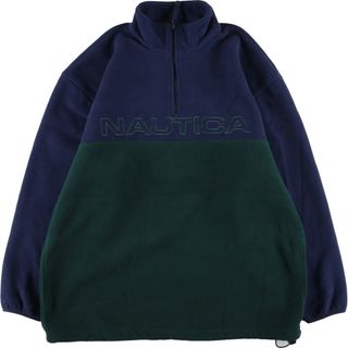 ノーティカ(NAUTICA)の古着 ノーティカ NAUTICA ハーフジップ フリースプルオーバー USA製 メンズXL /eaa354057(その他)