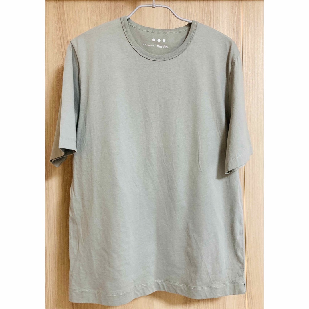 three dots(スリードッツ)のスリードッツ　ニューサンデッドジャージー New James　It green メンズのトップス(Tシャツ/カットソー(半袖/袖なし))の商品写真