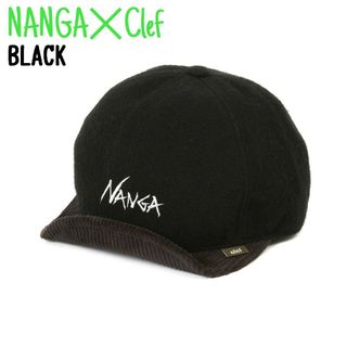 ナンガ(NANGA)のNANGA CLEF CORAL FLEECE WIRED B.CAP　ブラック(キャップ)