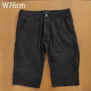 アベイル(Avail)のW76 黒 メンズハーフパンツ 半ズボン ボトムス ショートパンツ ブラック(ショートパンツ)