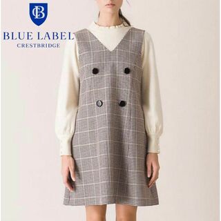 ブルーレーベルクレストブリッジ(BLUE LABEL CRESTBRIDGE)のBLUE LABEL CRESTBRIDGE チェック ジャンパースカート(ひざ丈ワンピース)