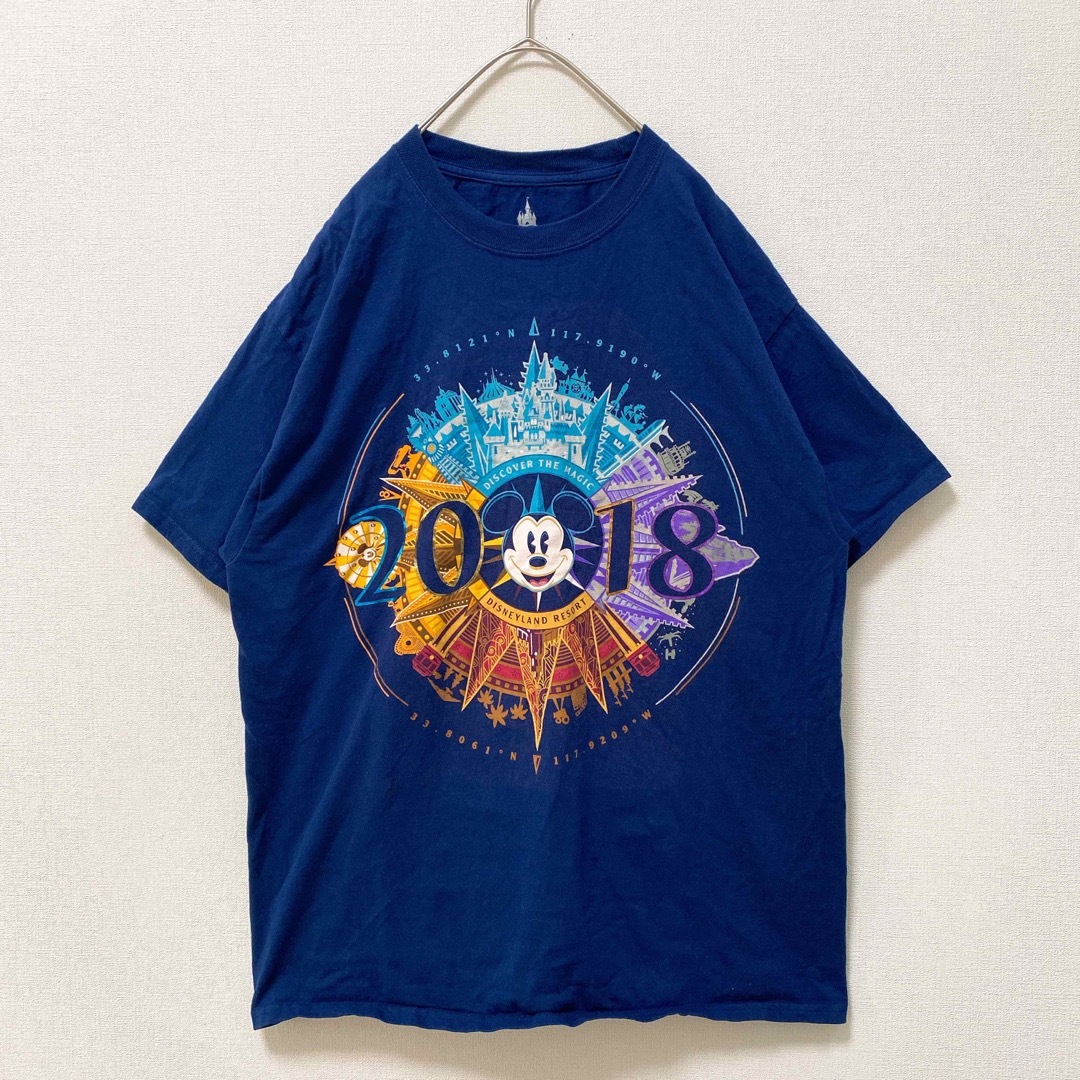 Disney(ディズニー)のUS古着　ディズニー　半袖Tシャツ　ビッグプリント　ミッキー　男女兼用　Lサイズ メンズのトップス(Tシャツ/カットソー(半袖/袖なし))の商品写真