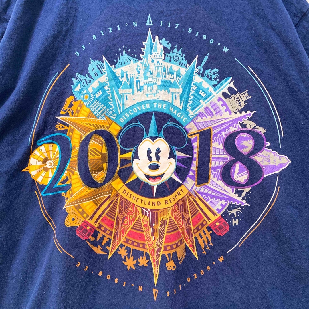 Disney(ディズニー)のUS古着　ディズニー　半袖Tシャツ　ビッグプリント　ミッキー　男女兼用　Lサイズ メンズのトップス(Tシャツ/カットソー(半袖/袖なし))の商品写真