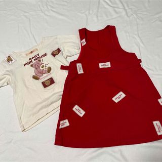 ピンクハウス(PINK HOUSE)のピンクハウス ベビー 100cm ワンピース Tシャツ セット(ワンピース)