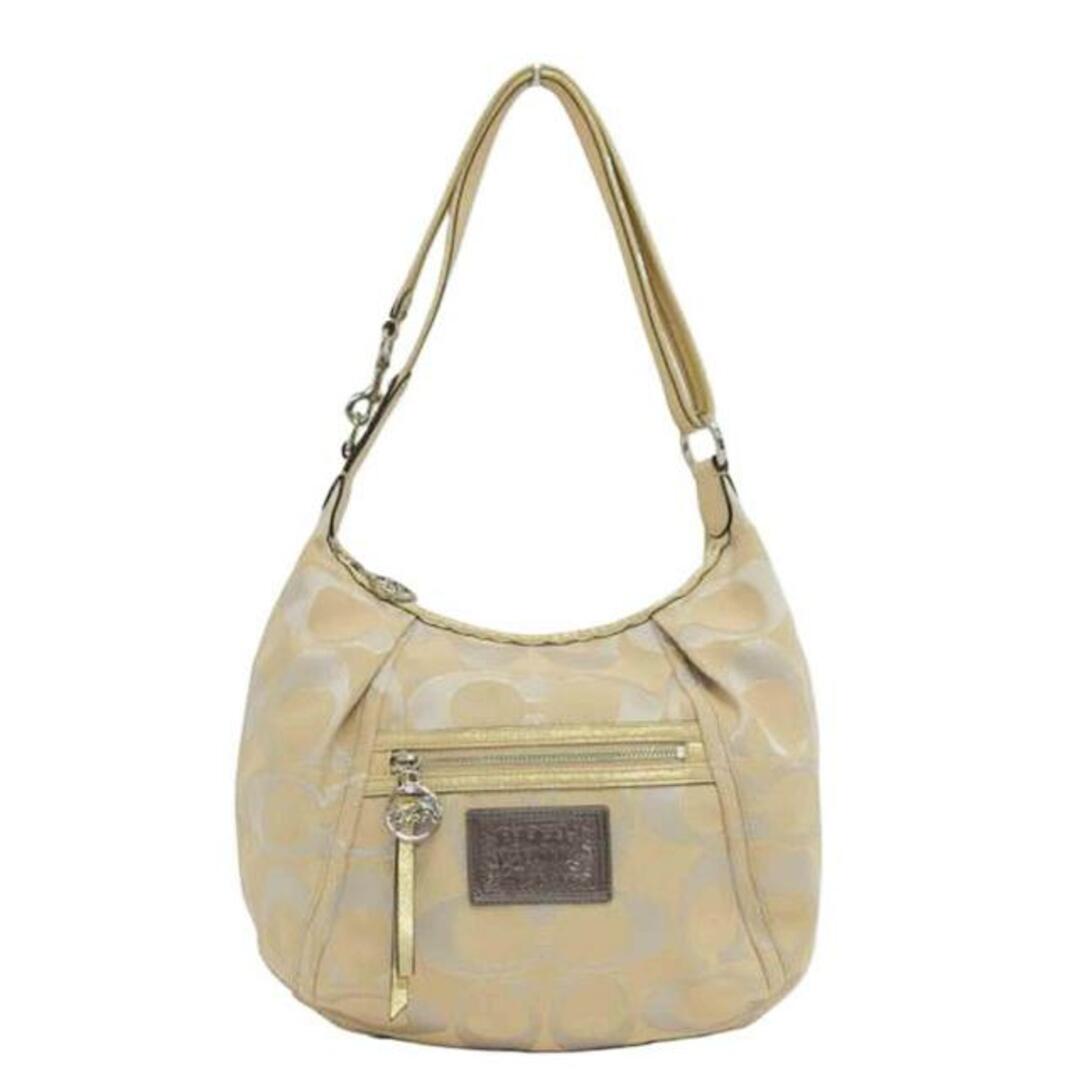 COACH コーチ ワンショルダーバッグ サテン ベージュ/ポピー COACH コーチ ワンショルダーバッグ サテン ベージュ/ポピー
