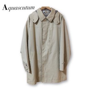 近年モデル Aquascutum ステンカラーコート カシミヤ混 ライナー 取外