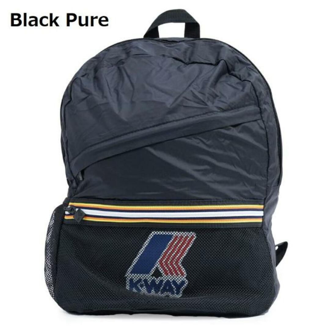 K-WAY(ケイウェイ)のK-WAY ケイウェイ K006X60 フランソア バックパック メンズ レディース ユニセックス ナイロン リュック 撥水 ロゴ カラー KWAY  Black Pure メンズのバッグ(バッグパック/リュック)の商品写真