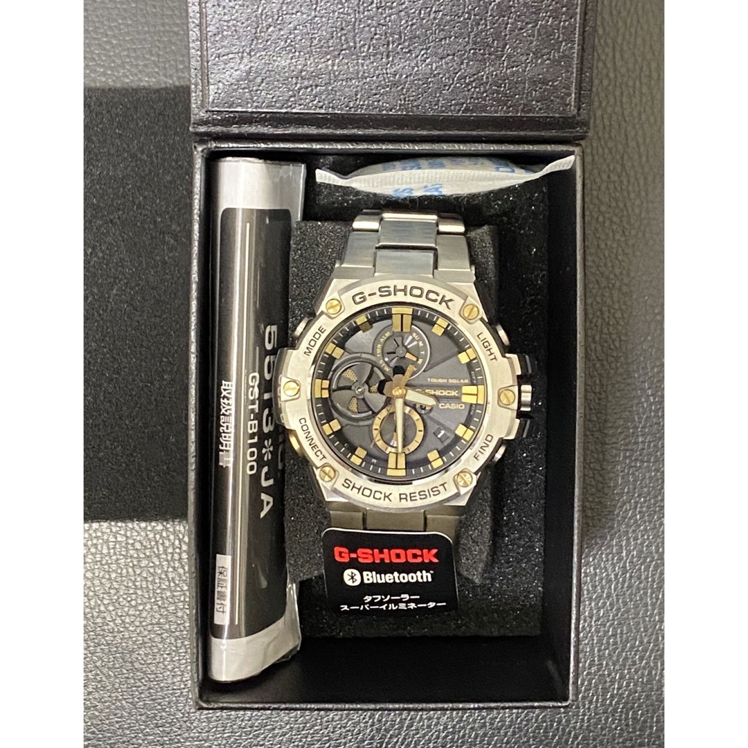 美品 CASIO G-SHOCKジーショック GST-B100D Gスチール-