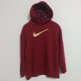 ナイキ(NIKE)の【前後ゴールドロゴ】NIKE ナイキ スウェットパーカー M【裏起毛】(パーカー)