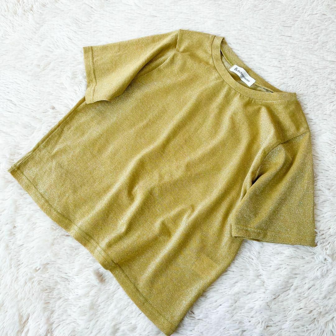 【バースデールーム　birthday room】ゴールド×シルバー　Ｔシャツ レディースのトップス(Tシャツ(半袖/袖なし))の商品写真