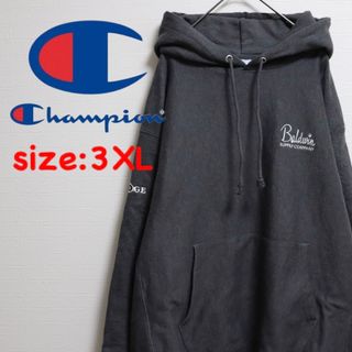 チャンピオン(Champion)のチャンピオン　古着　パーカー　リバースウィーブ　刺繍ワンポイント　3XL(パーカー)