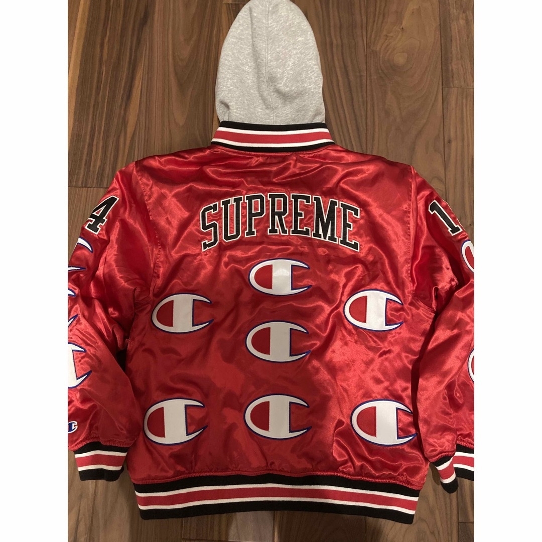 専用　Supreme チャンピオン Satin Varsity Jacket L