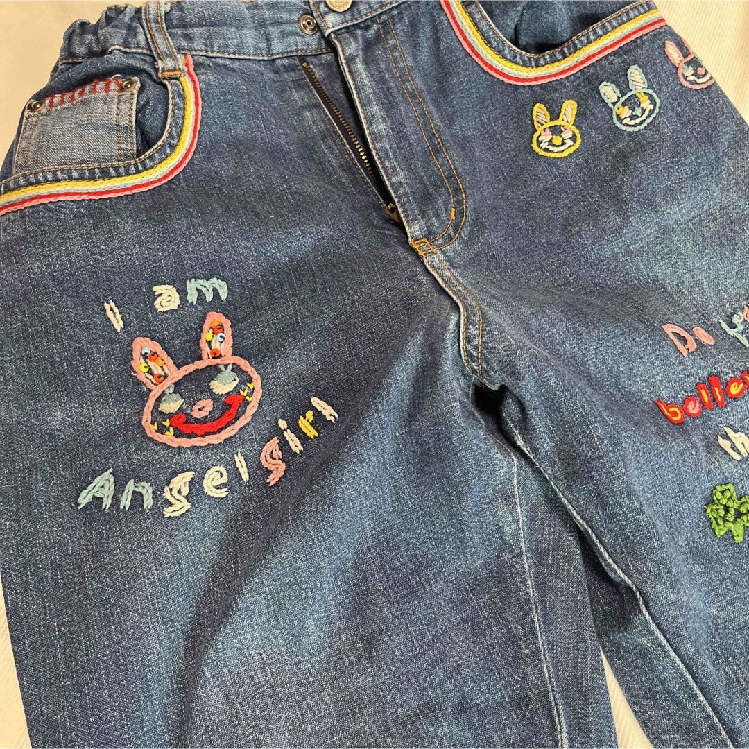 angelblue   レア エンジェルブルー ナカムラ君 刺繍 デニムパンツ