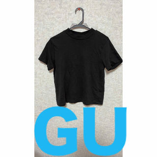 ジーユー(GU)のレディース　ジーユー　黒tシャツ  無地tシャツ(Tシャツ(半袖/袖なし))