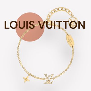 ルイヴィトン LOUIS VUITTON ブラスレ トゥッティ ラッキー M66220  ラインストーン アクセサリー ブレスレット メタル パープル