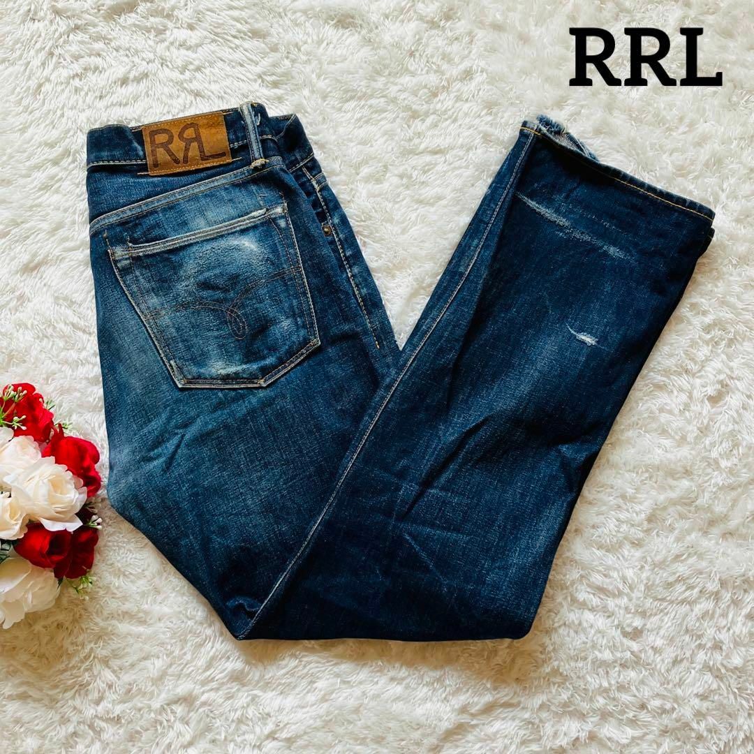 RRL - 【希少】USA製RRL デニムジーンズ 赤耳 ボタンフライ 隠し