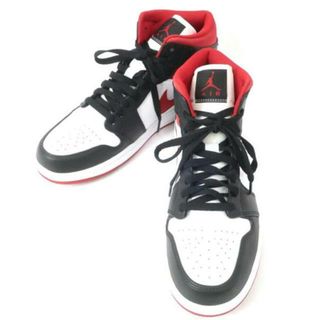 <br>NIKE ナイキ/Air Jordan1 Mid Red Black エアジョーダン1ミッド レッド×ブラック/27.5cm/554724-122/メンズスニーカー/Aランク/65【中古】(スニーカー)