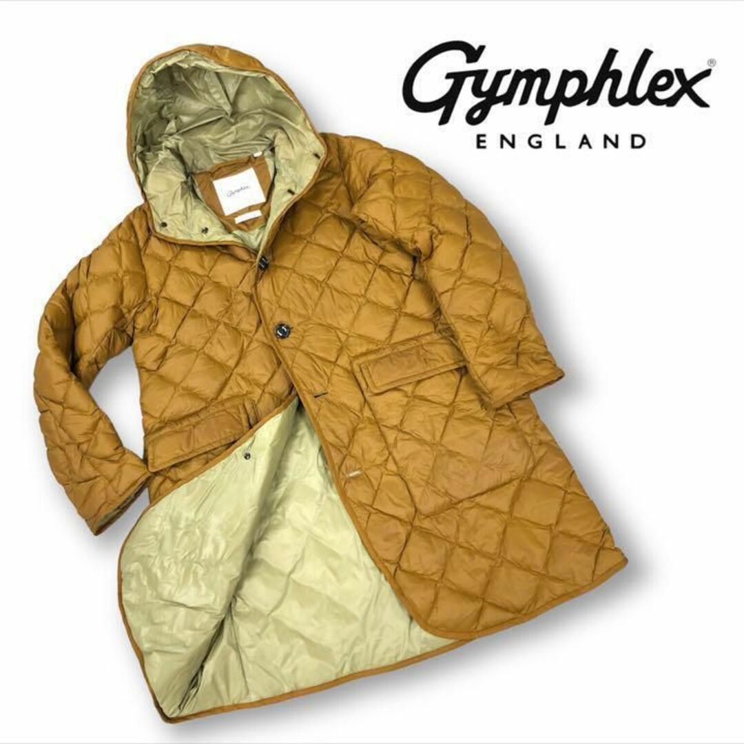 GYMPHLEX(ジムフレックス)の【送料無料】Gymphlex ハンドキルトダウン フードコート size14 レディースのジャケット/アウター(ロングコート)の商品写真