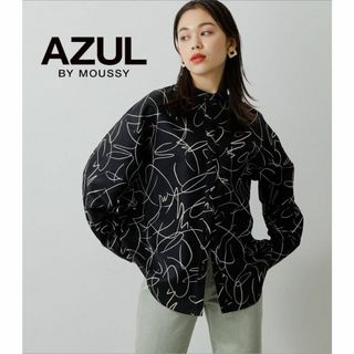 アズールバイマウジー(AZUL by moussy)の送料無料AZUL BY MOUSSY LINE DRAWING PRINT SH(シャツ/ブラウス(長袖/七分))