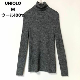 ユニクロ(UNIQLO)のks93ユニクロ UNIQLO ウール100% タートルネック トップス 長袖(ニット/セーター)