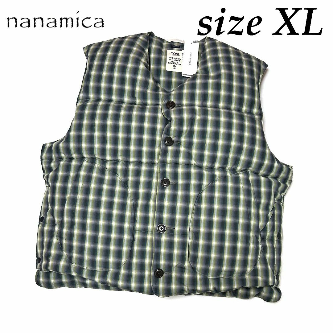 nanamica - 新品 XLサイズ ナナミカ ダウンベスト 光電子 チェック