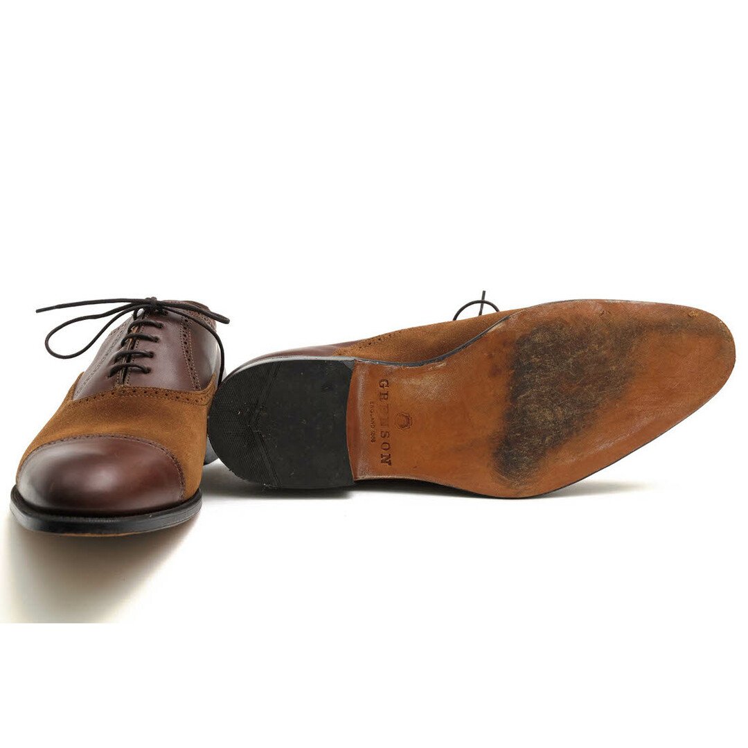 グレンソン／GRENSON シューズ ビジネスシューズ 靴 ビジネス メンズ 男性 男性用スエード スウェード レザー 革 本革 ブラウン 茶  34598/135 Garforth Suede Burnt Pine Calf キャップトゥ グッドイヤーウェルト製法 レザーソール メンズの靴/シューズ(ドレス/ビジネス)の商品写真