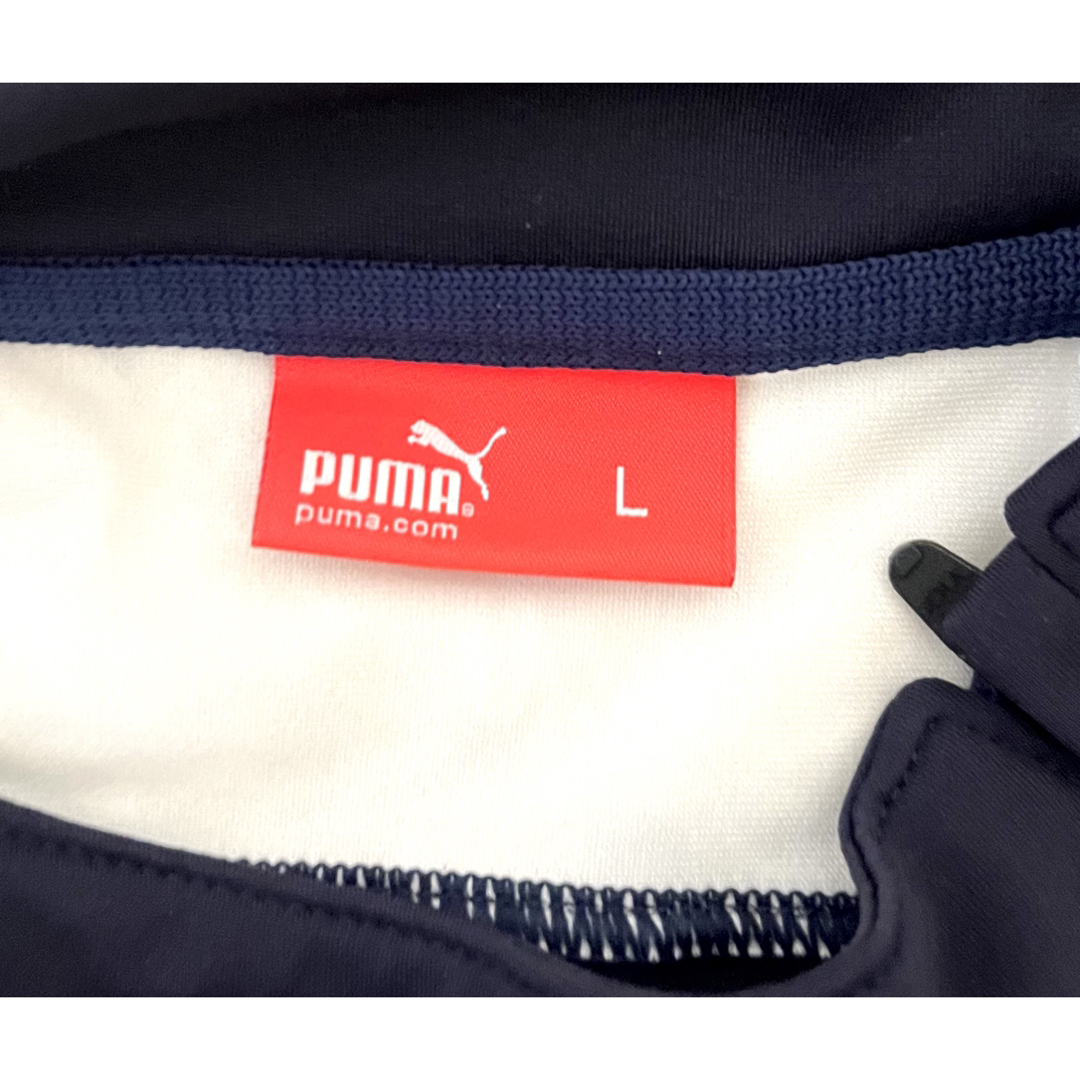 PUMA(プーマ)のプーマ　サッカー　トレーニングジャージ上下、Lサイズ　ネイビー メンズのトップス(ジャージ)の商品写真