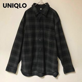 ユニクロ(UNIQLO)のks100ユニクロ UNIQLO メンズM 長袖シャツ トップス 秋冬(シャツ)