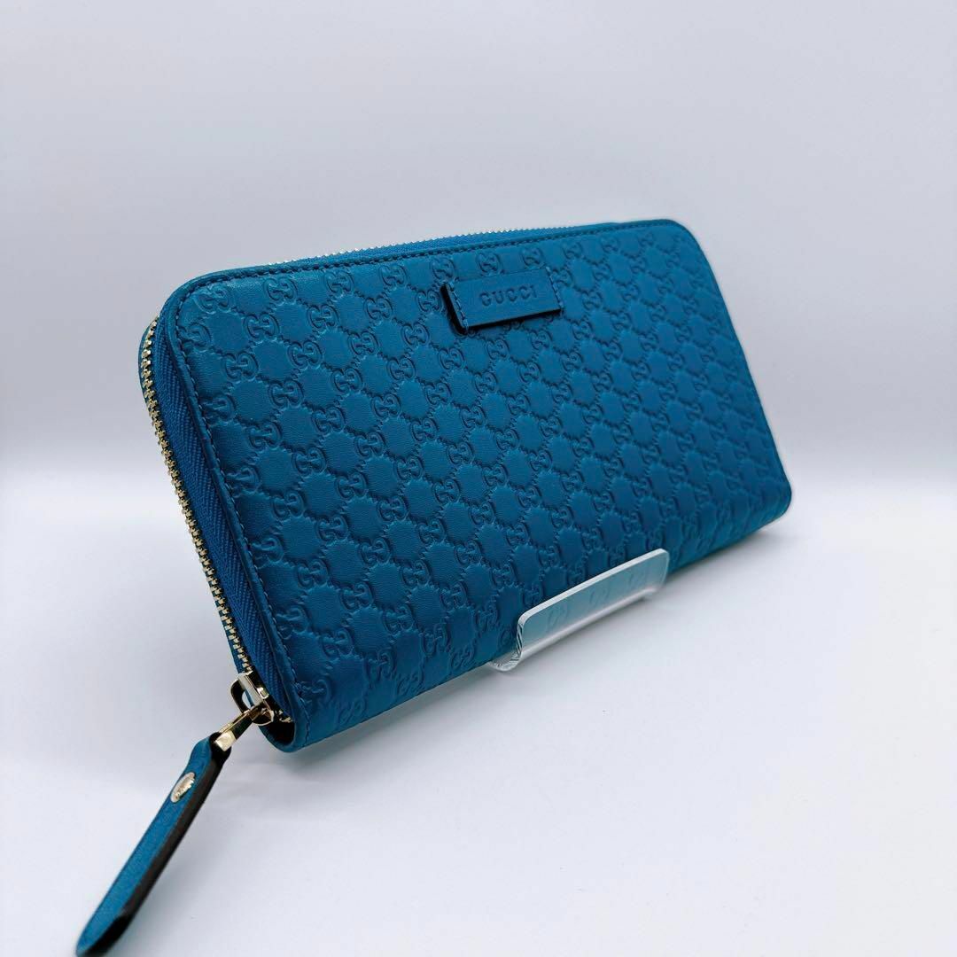Gucci - グッチ 449391マイクログッチシマ ラウンドファスナー 長財布