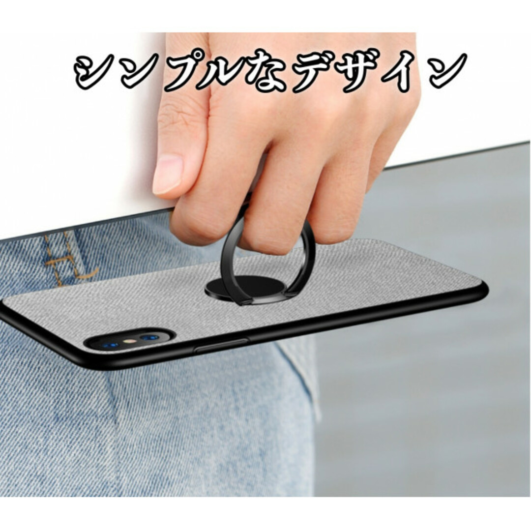 スマホリング 極薄 2mm ブラック バンカーリング スマホスタンドにもなる！ スマホ/家電/カメラのスマホアクセサリー(その他)の商品写真