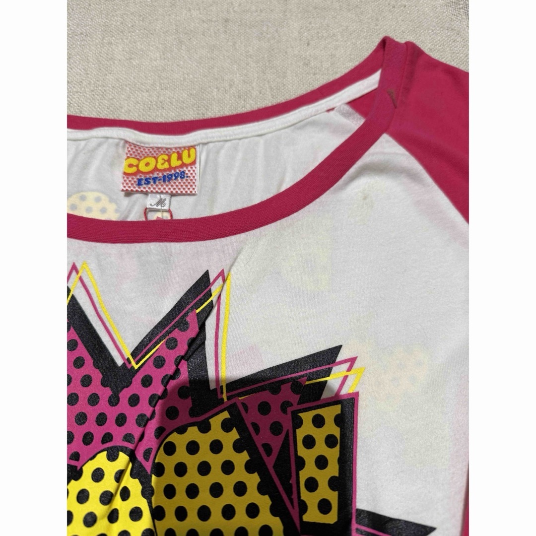 CO&LU - CO&LU ココルル プリントラグラン7部袖Tシャツ Y2K 平成ギャル CO&LU - CO&LU ココルル プリントラグラン7部袖Tシャツ Y2K 平成ギャル