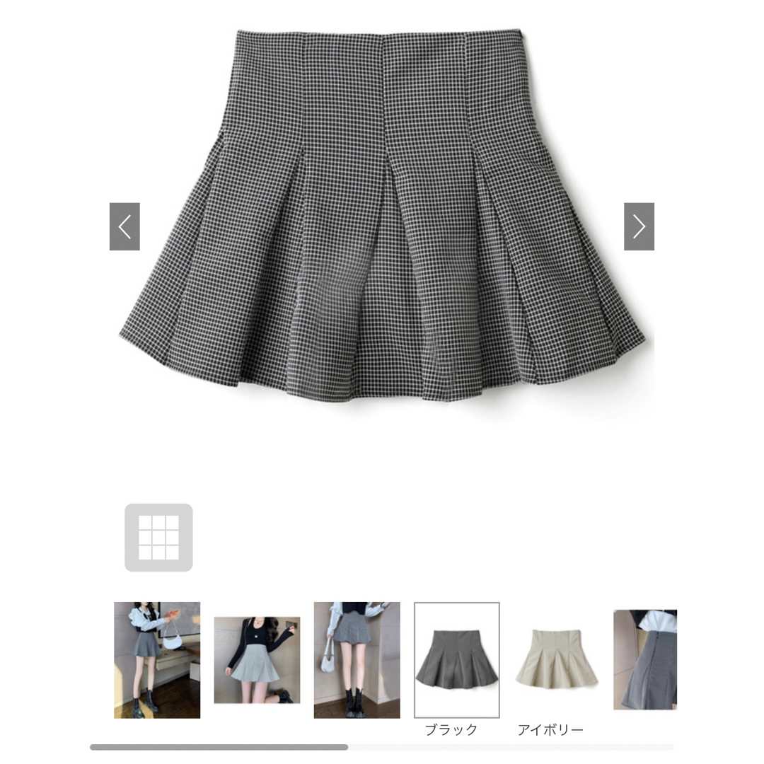 GRL(グレイル)のチェック柄フレアミニスカート[ac2115] レディースのスカート(ミニスカート)の商品写真