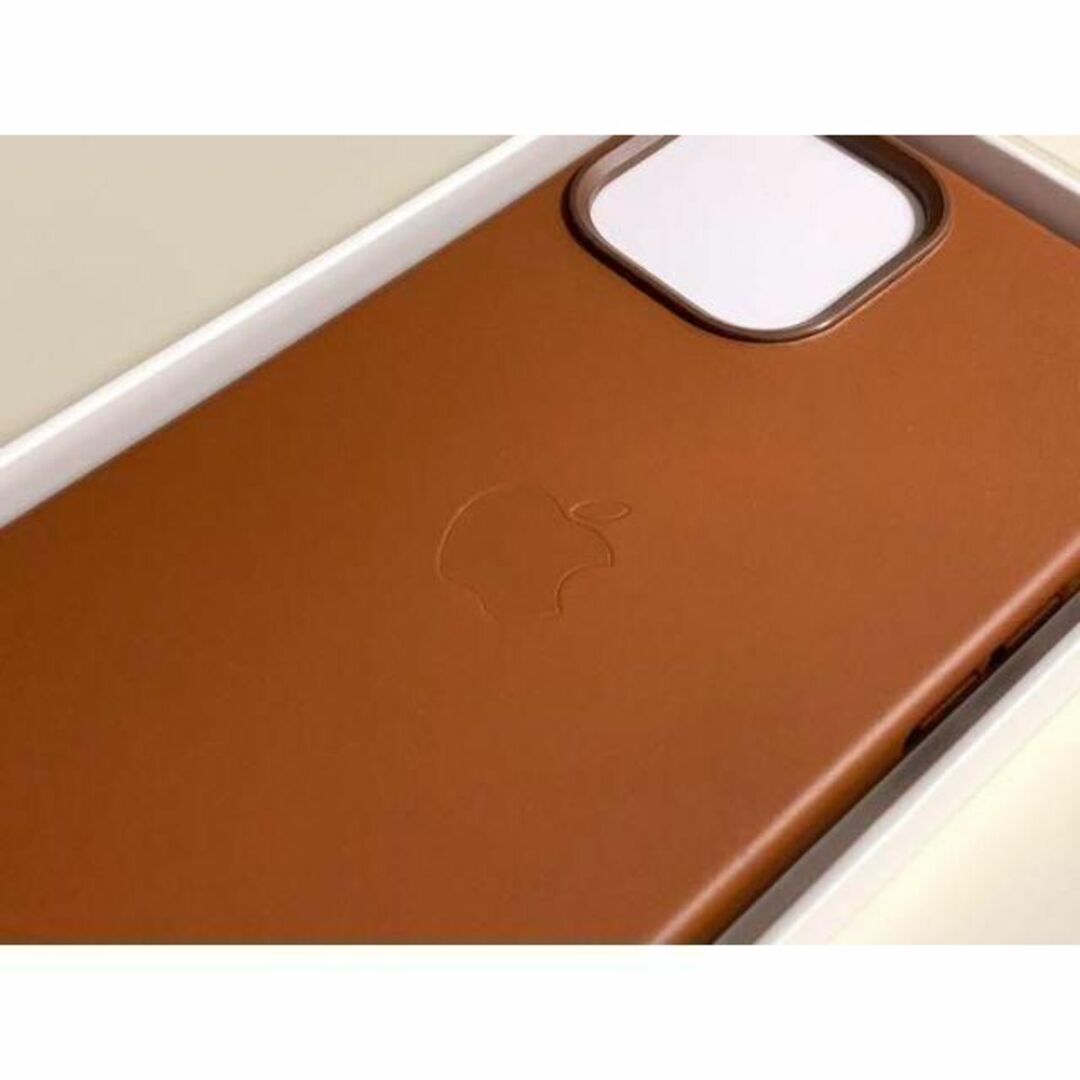 【新品】純正 iPhone 12 Pro Max レザーケース・サドルブラウン スマホ/家電/カメラのスマホアクセサリー(iPhoneケース)の商品写真