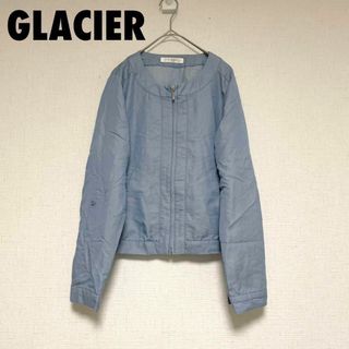 グラシア(GLACIER)のcu108/GLACIER/グラシア/薄手ブルゾン/ブルー/サイズM/レディース(ノーカラージャケット)