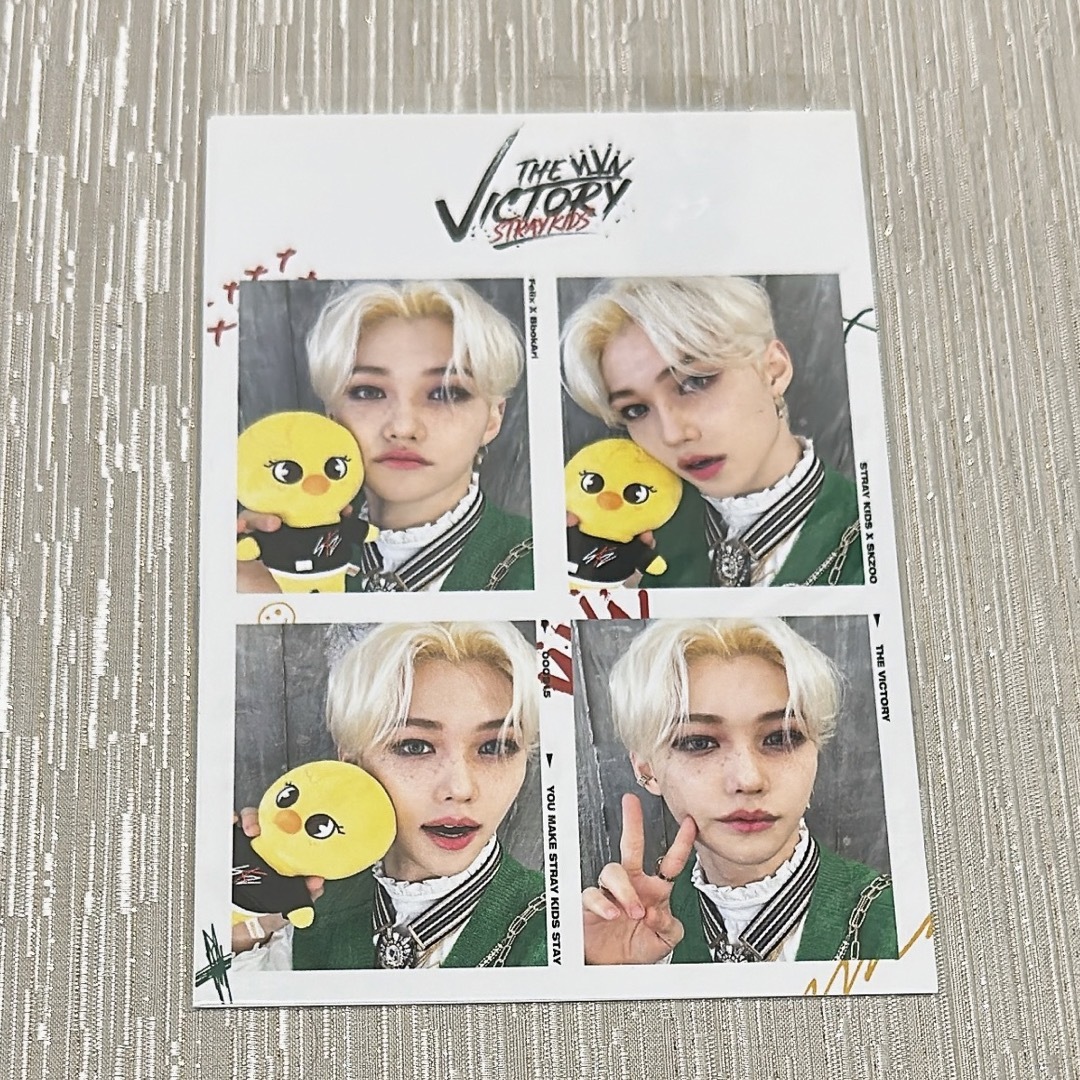 Stray Kids(ストレイキッズ)の【公式】Felix ピリ ヨンボク ボカリ🐥4CUT Flame Photo  エンタメ/ホビーのタレントグッズ(アイドルグッズ)の商品写真