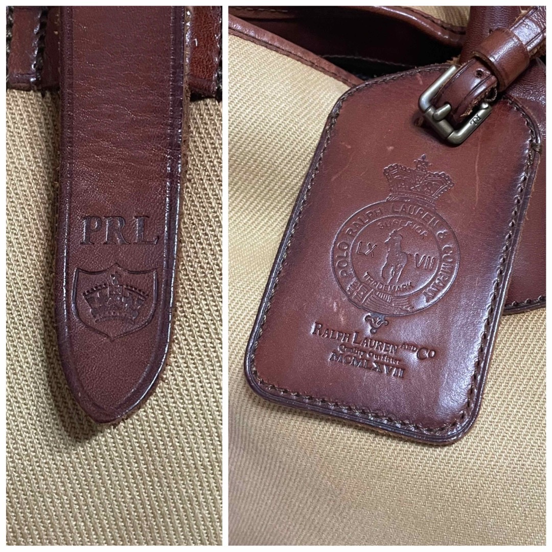 POLO RALPH LAUREN(ポロラルフローレン)のポロ ラルフローレン トートバッグ ビンテージ キャンバス レザー A4 メンズのバッグ(トートバッグ)の商品写真