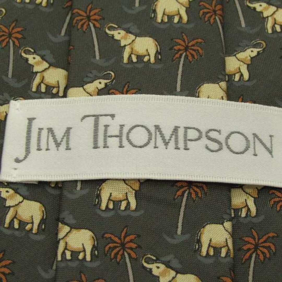 Jim Thompson(ジムトンプソン)のジムトンプソン ブランド ネクタイ シルク 動物柄 総柄 メンズ グレー JIM THOMPSON メンズのファッション小物(ネクタイ)の商品写真