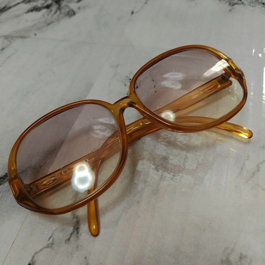 サングラス/メガネ1981超美品　クリスチャンディオール　メガネ　眼鏡　サングラス　度弱　2076