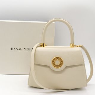 HANAE MORI ハンドバッグ ショルダー 2way ベージュ 花柄金具