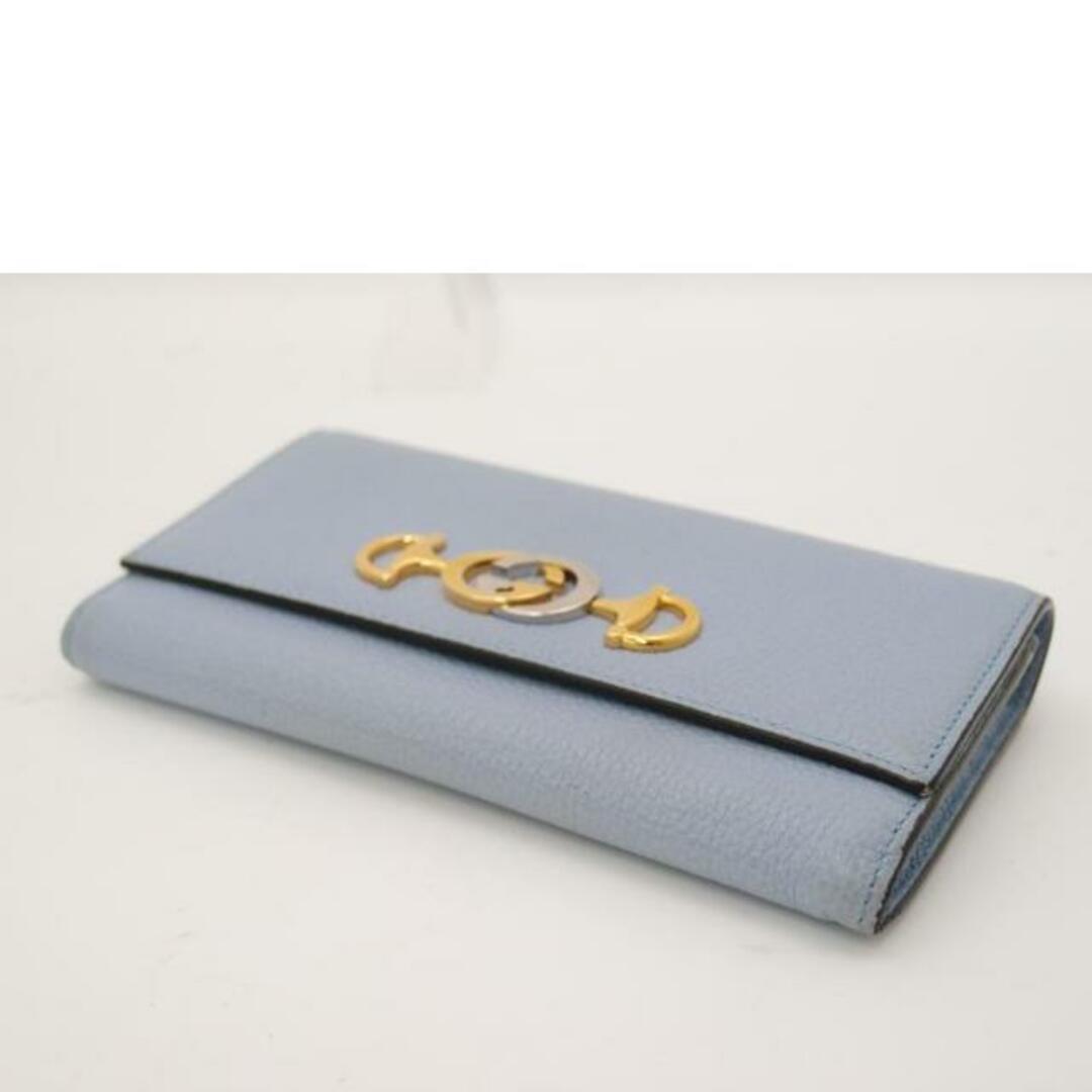 GUCCI グッチ 水色 /ズゥミ二ツ折リ長財布/ブルー/573612/525 GUCCI グッチ 水色 /ズゥミ二ツ折リ長財布/ブルー/573612/525