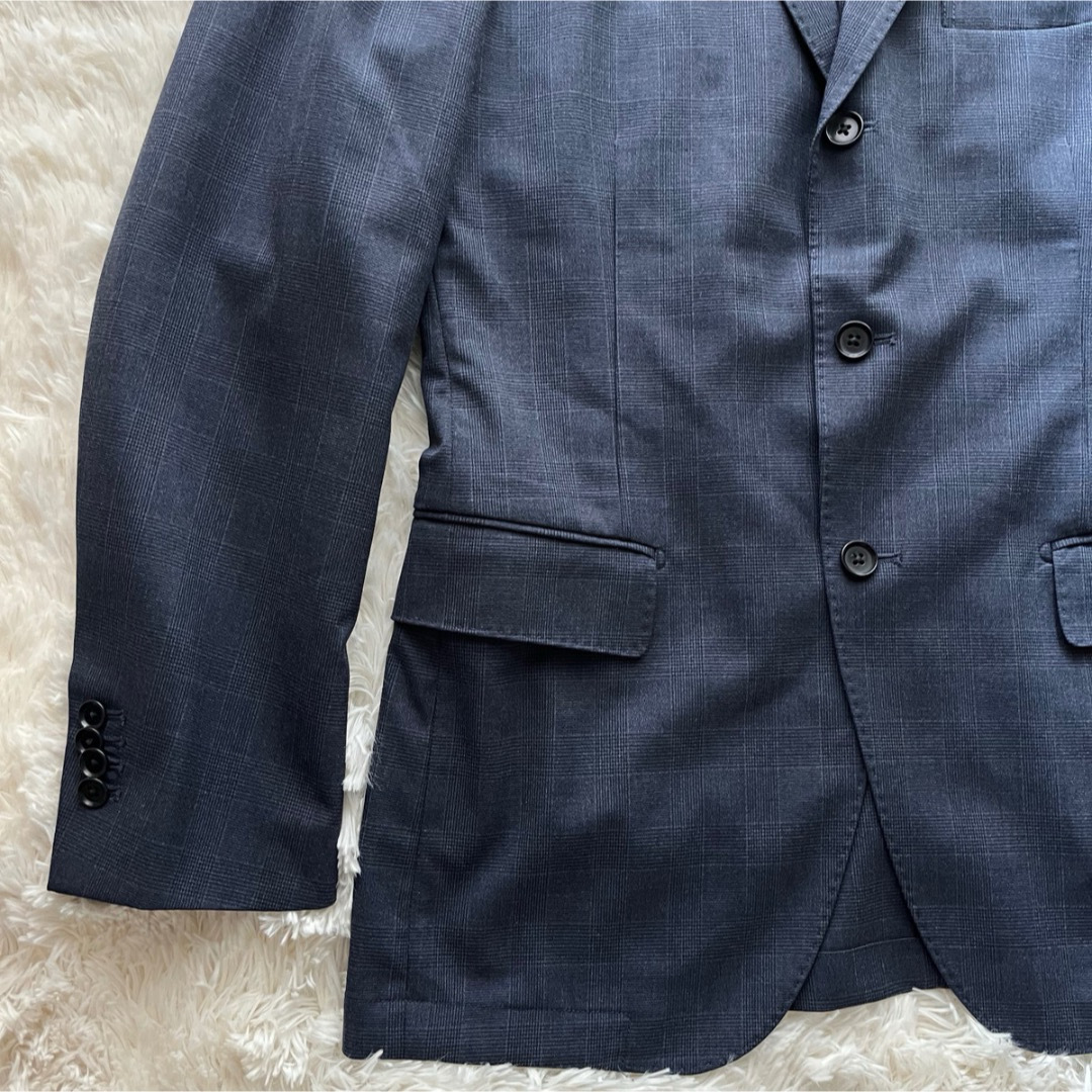 美品　GRAND GLOBAL リネン　麻　スーツ セットアップ　ブルー GLOBAL WORK - 極美品 Salon de GW セットアップ スーツ