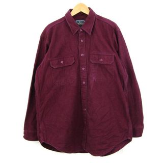 ウールリッチ(WOOLRICH)のウールリッチ シャツ 長袖 コットン100% 無地 トップス 赤 メンズ Lサイズ レッド WOOLRICH(シャツ)