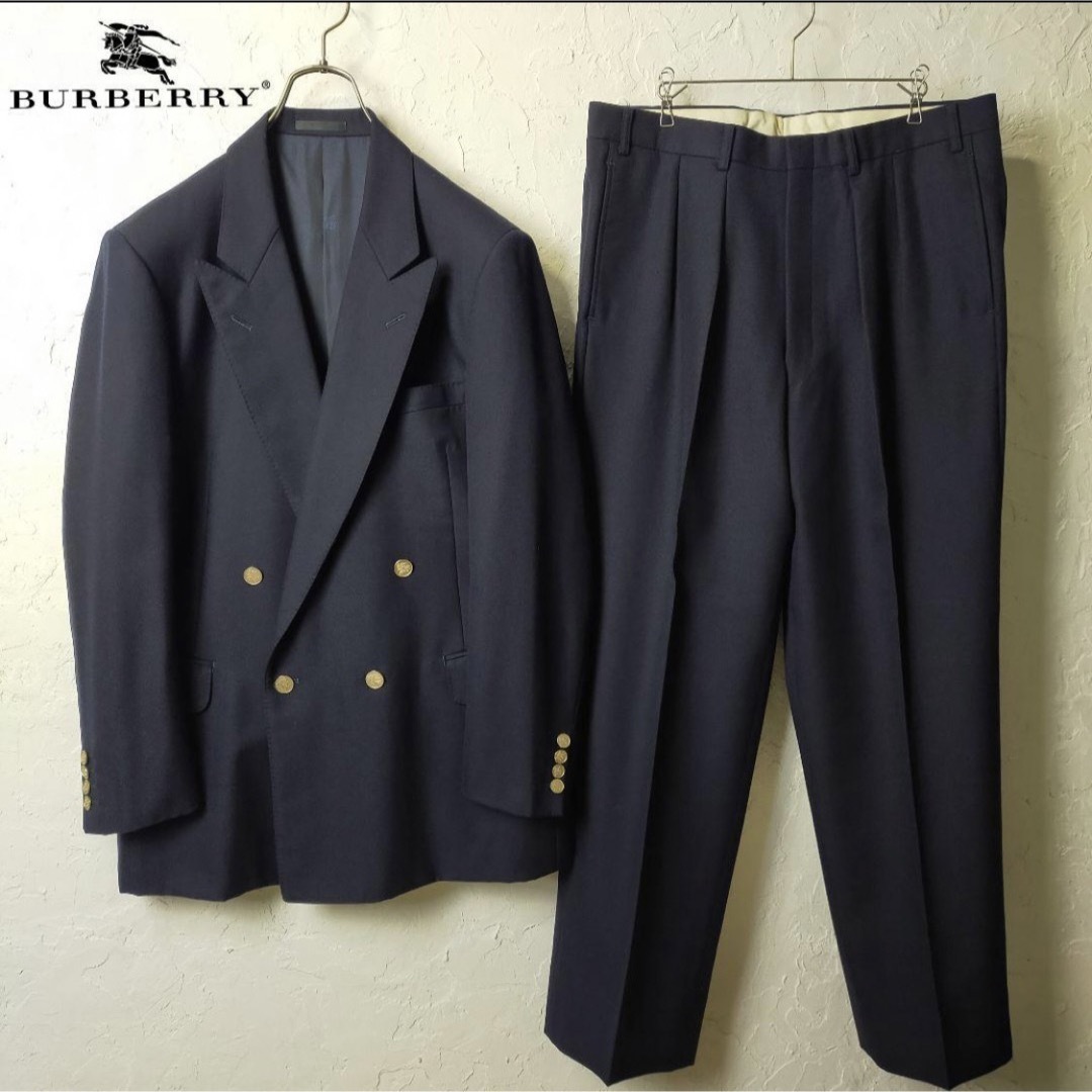 BURBERRY - 【年末セール】BURBERRY ダブル ブレザー セットアップ 金