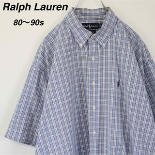 ラルフローレン(Ralph Lauren)の【90s】ラルフローレン／チェックシャツ　ブレイク　XLサイズ　刺繍ロゴ　古着(シャツ)