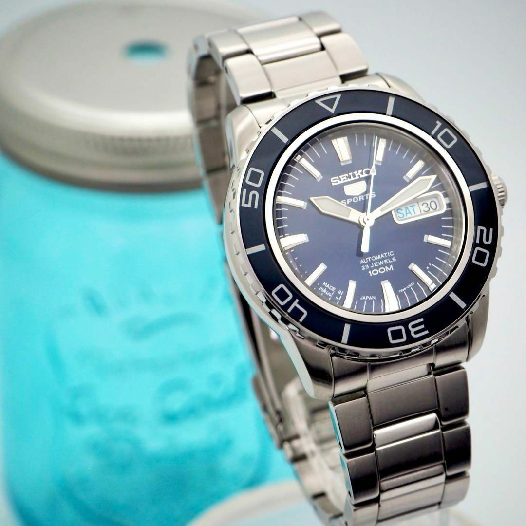 487【美品】SEIKO セイコー時計　メンズ腕時計　ダイバーウォッチ　自動巻き