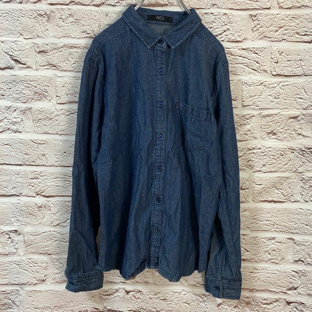 AZUL by moussy シャツ　デニムシャツ [ S ] メンズのトップス(シャツ)の商品写真