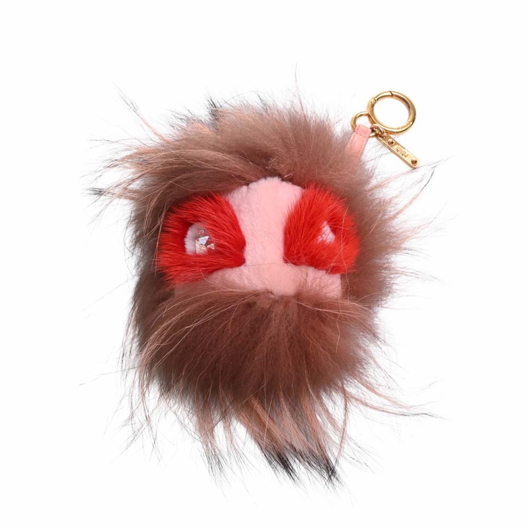 FENDI フェンディ バッグバグズ モンスター ファー チャーム キーホルダー - ブラウン/マルチカラー by