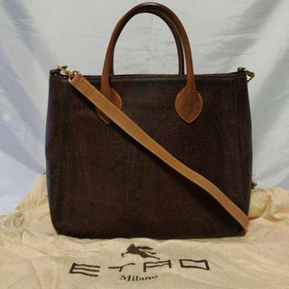 美品 エトロ ETRO ✨ハンドバック 2Way   レザー  イタリア製 黒