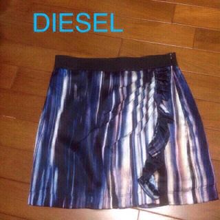 ディーゼル(DIESEL)のDIESEL 100%シルクスカート(ミニスカート)